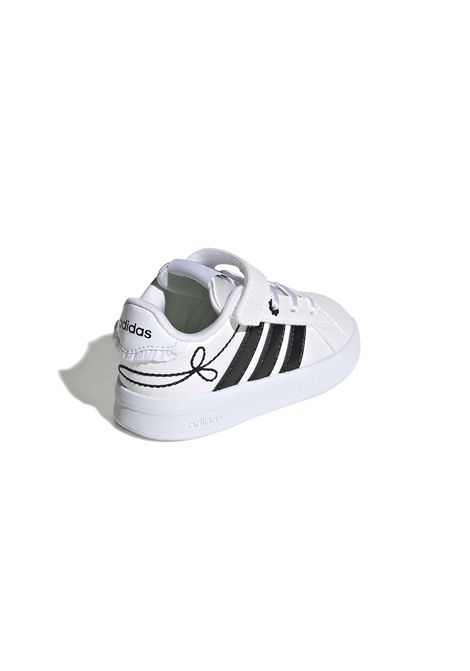 Adidas Grand Court 3.0 Shoes White Black Girls Infant ADIDAS CORE | Sneakers | KH9781-